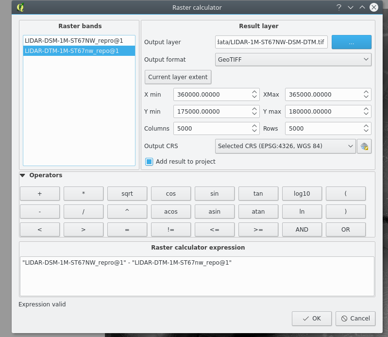 Raster Calculator